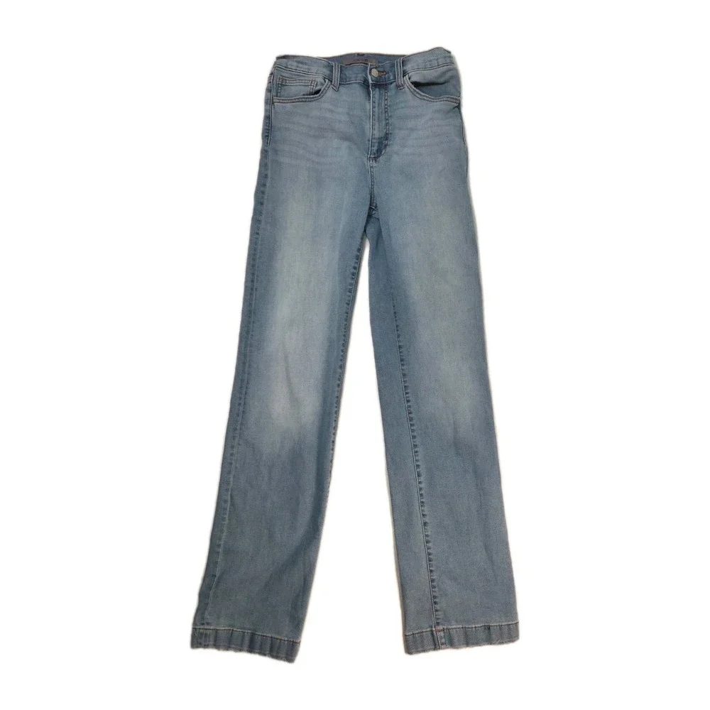 Joes Jeans Womens High Rise Wide Leg Megan Jeans 27×33 Distressed Light Washed